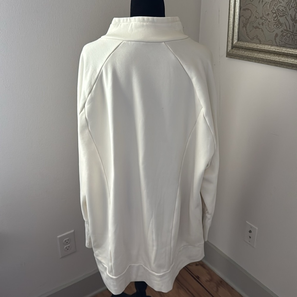 Fabletics Zaylee Funnel neck tunic ivory sweatshirt Sz 4X - Picture 4 of 12